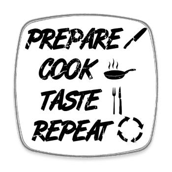 Recipe - Square fridge magnet - white - Front