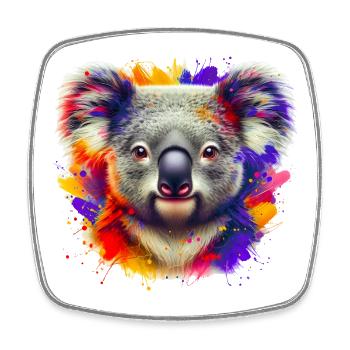 Koala - Viereckiger Kühlschrankmagnet - Weiß - Vorne