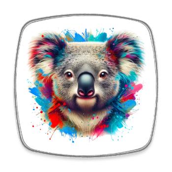 Koala - Viereckiger Kühlschrankmagnet - Weiß - Vorne