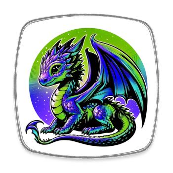 Dragon - Square fridge magnet - white - Front