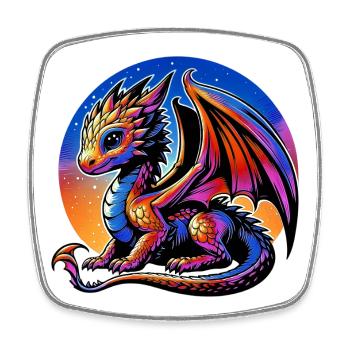 Dragon - Square fridge magnet - white - Front