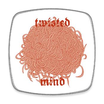 Twisted Mind – Chaos et esthétique - Magnet carré - blanc - Devant