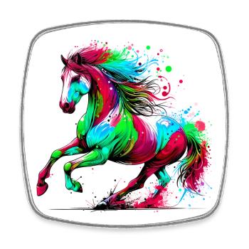 Horse - Square fridge magnet - white - Front