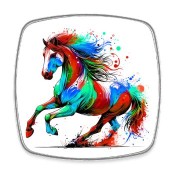 Horse - Square fridge magnet - white - Front