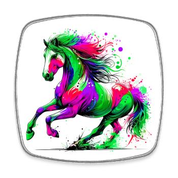 Horse - Square fridge magnet - white - Front