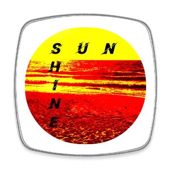 SunShine Fire Sunset Summer Sun Fire - Square fridge magnet - white - Front