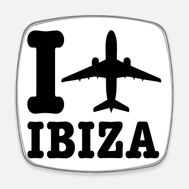 Ibiza Holidays - Square fridge magnet - white