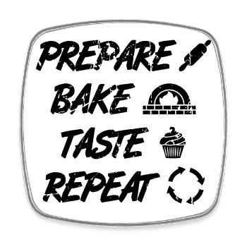 Funny Baking Quote - Square fridge magnet - white - Front