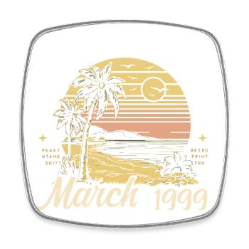Birthday March 1999 - 26th Birthday - March 1999 - Square fridge magnet - white - Front