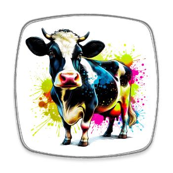 Cow - Square fridge magnet - white - Front