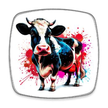 Cow - Square fridge magnet - white - Front