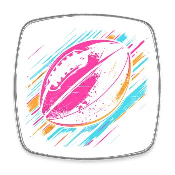 Football Ball Graffiti - Square fridge magnet - white - Front