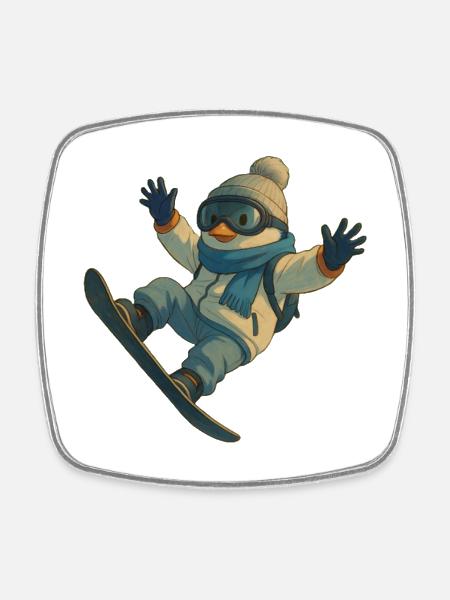 Snowbound - Magnet carré - blanc