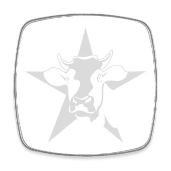 Portrait Vache Agriculteur Agriculture Minimaliste - Magnet carré - blanc - Devant