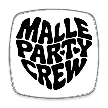 Malle Party Crew - Viereckiger Kühlschrankmagnet - Weiß - Vorne