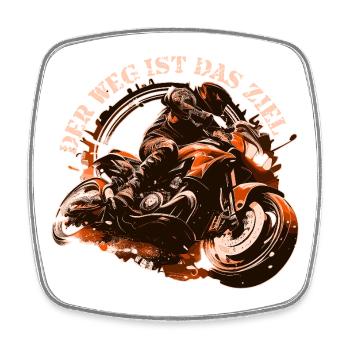 Adrenalin Motorradfahrer Zitat Biker Motorrad - Viereckiger Kühlschrankmagnet - Weiß - Vorne