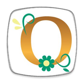 O - Viereckiger Kühlschrankmagnet - Weiß - Vorne