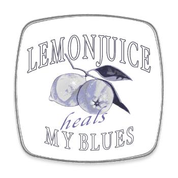 Zitronen Heilen Blues Graphic - Viereckiger Kühlschrankmagnet - Weiß - Vorne