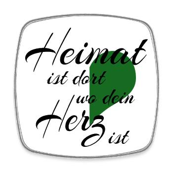 Saxony - Square fridge magnet - white - Front