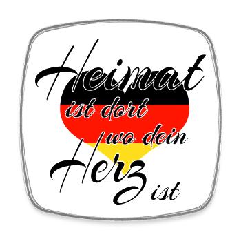 Germany - - Square fridge magnet - white - Front