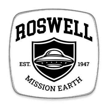 Roswell 1947 - Magnet carré - blanc - Devant