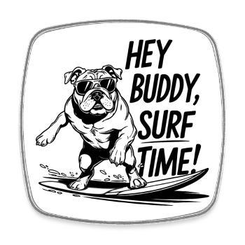 Surfing, Surfing - Square fridge magnet - white - Front