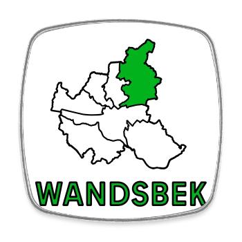 Wandsbek, un quartier de Hambourg - Magnet carré - blanc - Devant