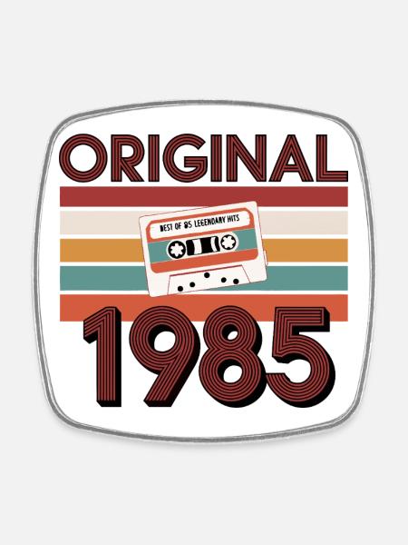 Original 1985 Vintage Anniversaire Rétro Vintage - Magnet carré - blanc