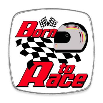 Born to Race ..................................... - Viereckiger Kühlschrankmagnet - Weiß - Vorne