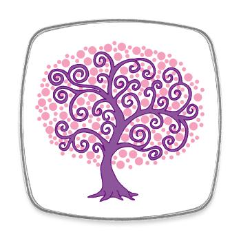 Nature in bloom - Square fridge magnet - white - Front