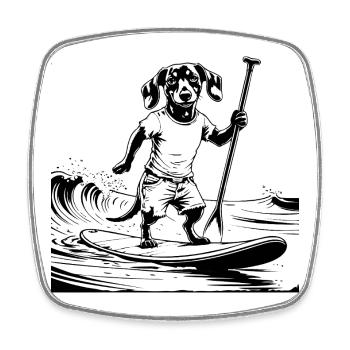 SUP SURFING - Square fridge magnet - white - Front