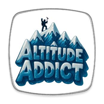 Altitude Addict - Square fridge magnet - white - Front