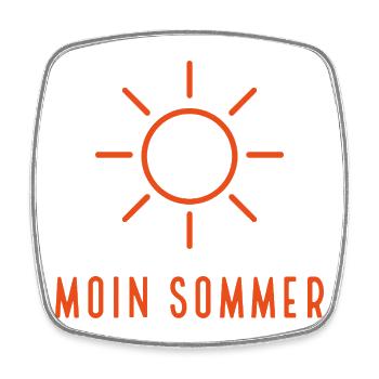 Sommer - Viereckiger Kühlschrankmagnet - Weiß - Vorne