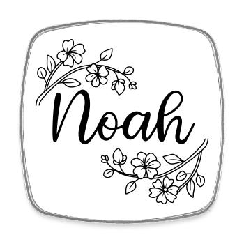 Noah | Name of Name | Vectorgraphic ! - Square fridge magnet - white - Front