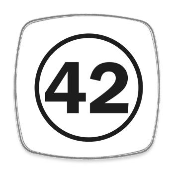 The answer to the great question of the universe - Square fridge magnet - white - Front