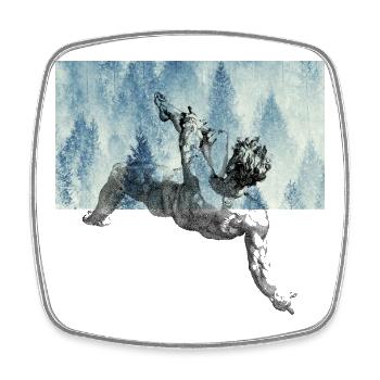 Fall of the Majestic Icarus - Square fridge magnet - white - Front