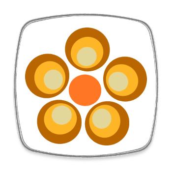 70s flower pattern retro hippie flowers power - Square fridge magnet - white - Front