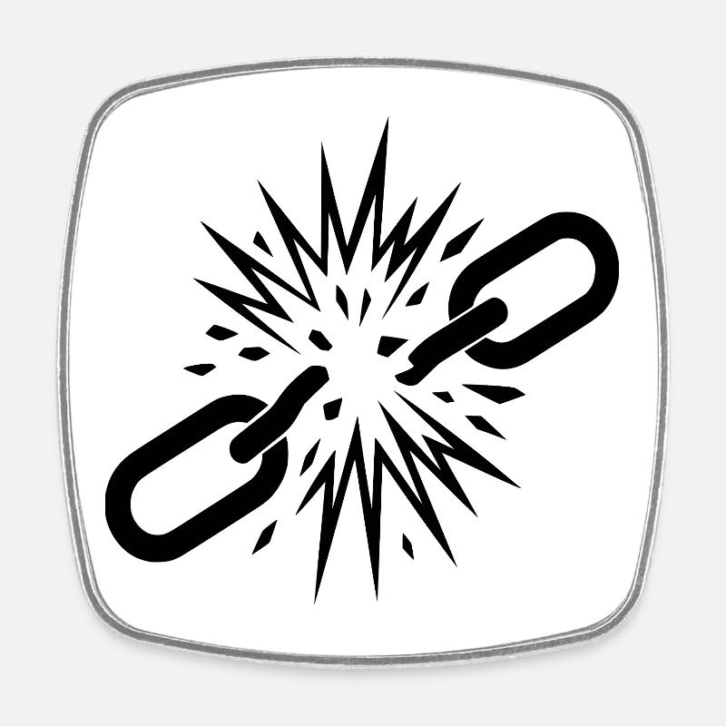 Liberté  - Magnet carré - blanc