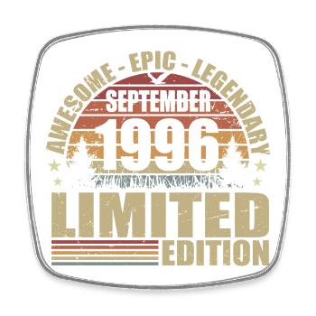 1996 September 1996 Anniversary September 1996 - Square fridge magnet - white - Front