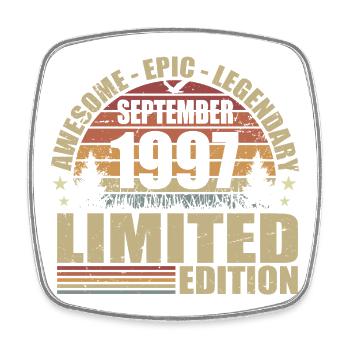 1997 September 1997 Anniversary September 1997 - Square fridge magnet - white - Front