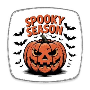 Spooky Season Pumpkin - Square fridge magnet - white - Front