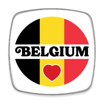 Design Belgium Balanced Hearts - Square fridge magnet - white - Front