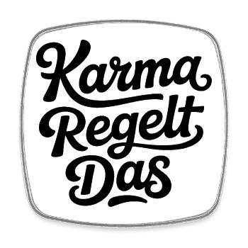 Le karma régule cela - Magnet carré - blanc - Devant