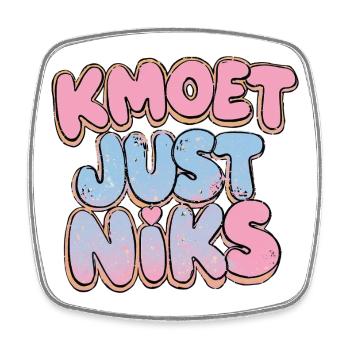 I JUST HAVE NOTHING Cartoon Aesthetic - Square fridge magnet - white - Front