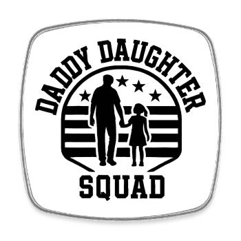 Papa Fille Squad Assorti Père Fille - Magnet carré - blanc - Devant