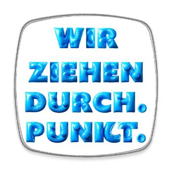 Wir ziehen durch - Viereckiger Kühlschrankmagnet - Weiß - Vorne