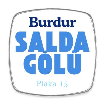 Burdur 15 - Viereckiger Kühlschrankmagnet - Weiß - Vorne