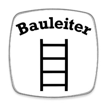 Lustiges Bauleiter Leiter Baustellen Design - Viereckiger Kühlschrankmagnet - Weiß - Vorne