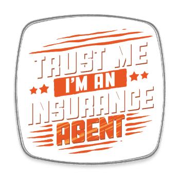 Insurance Broker Insurance Broker - Square fridge magnet - white - Front