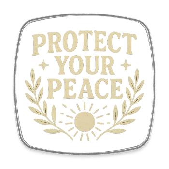 Protect Your Peace Inspirational Design - Square fridge magnet - white - Front